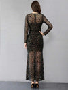 Embellished Sequin Luxury Maxi Dress