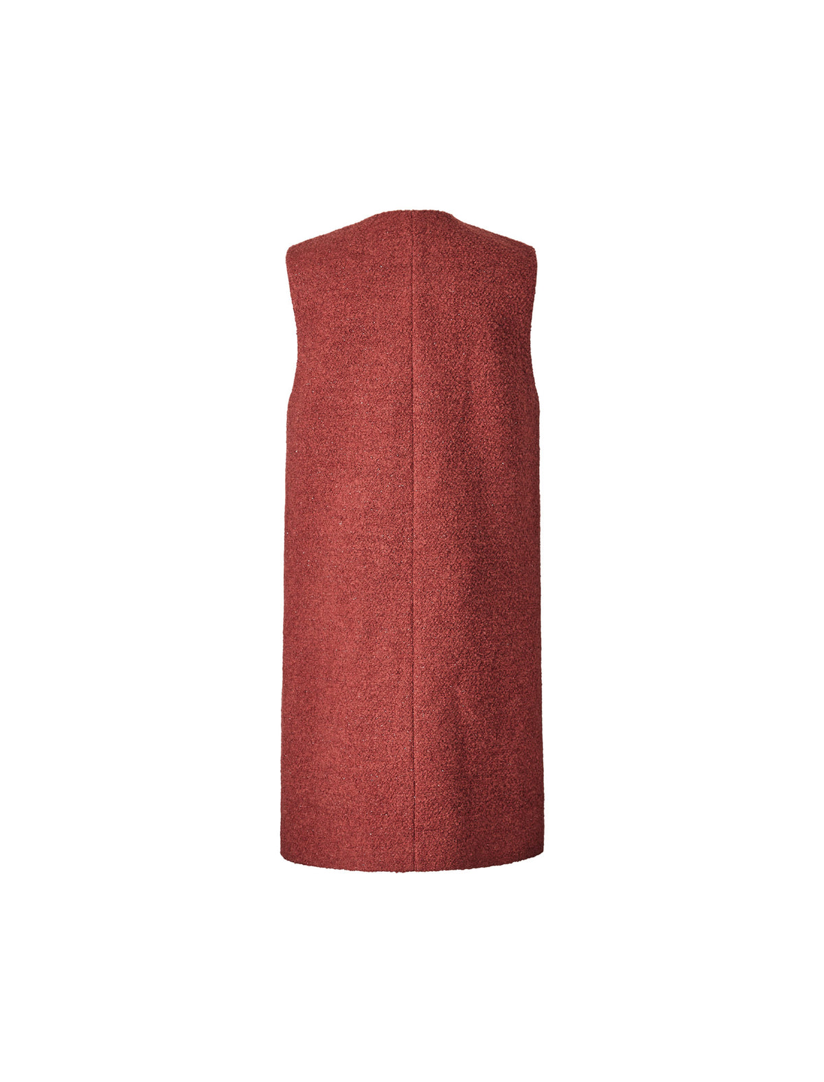 Wool Blend Sleeveless Midi Vest Dress