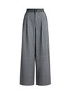 Lace Waistband Wide-Leg Pants