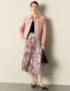Suede-Feel Shirt Collar Button Jacket