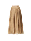 Crinkled Metallic Midi Skirt