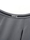 Solid Color Pleated Midi Skirt