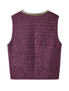 Red Tweed Vintage V-Neck Vest Coat
