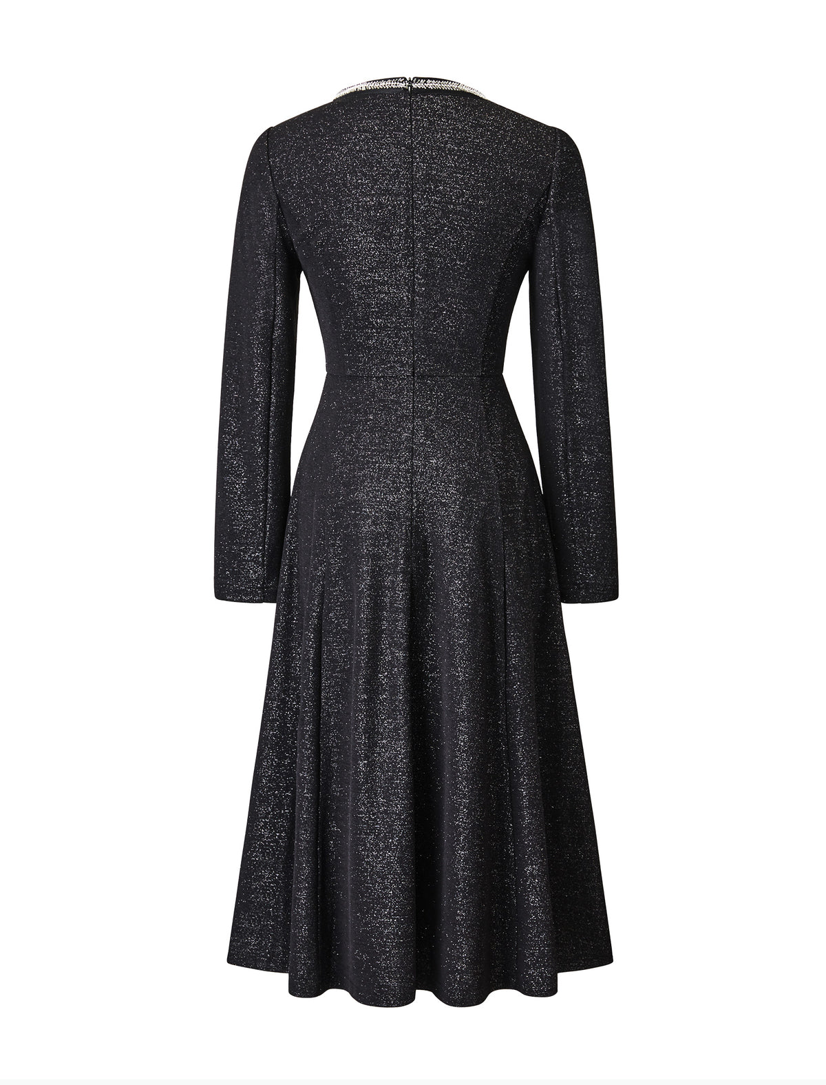 Chain Neckline Sparkle Midi Dress