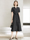 Black Polka Dot Shirt Dress