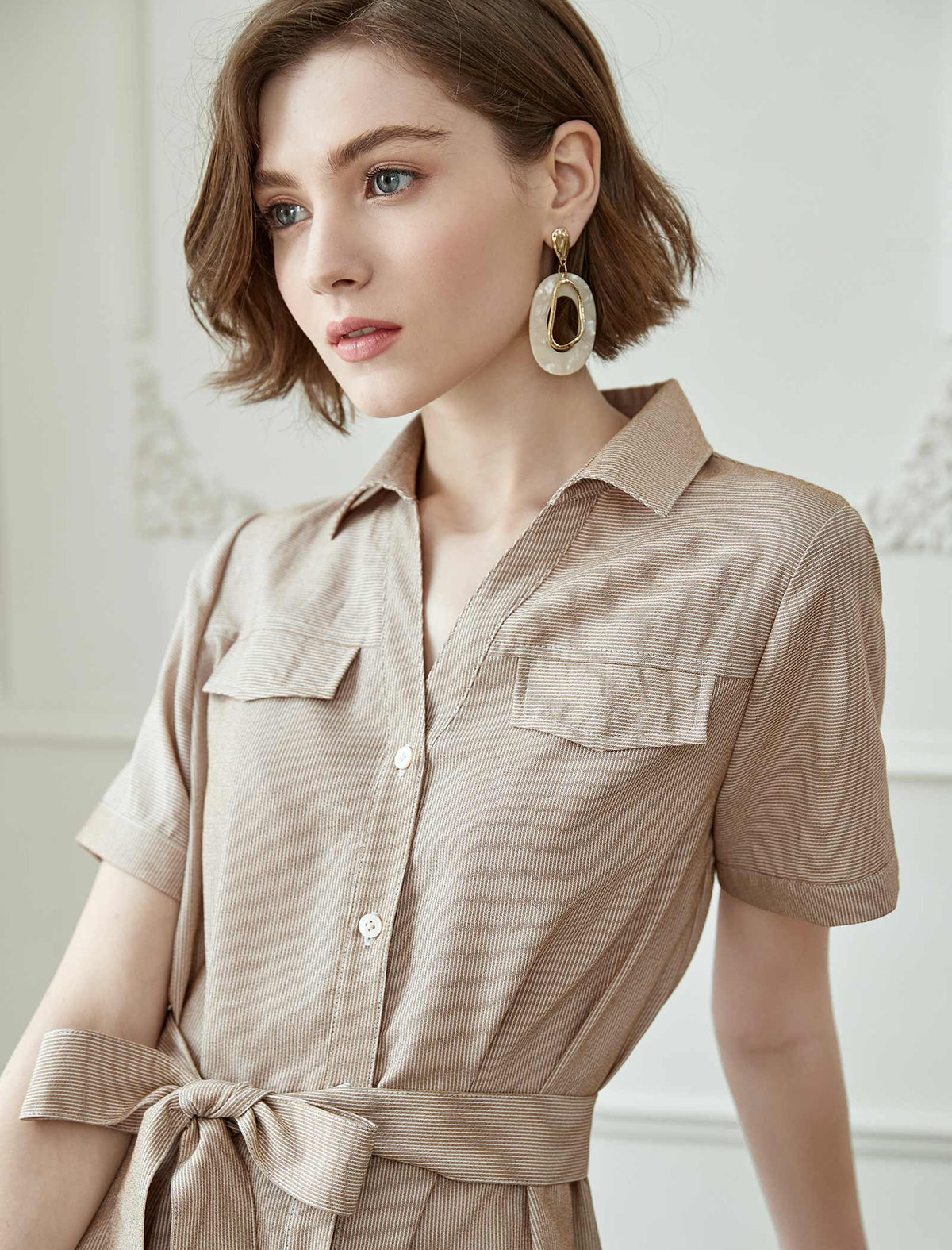 Vintage Short Sleeve Shirt Dress