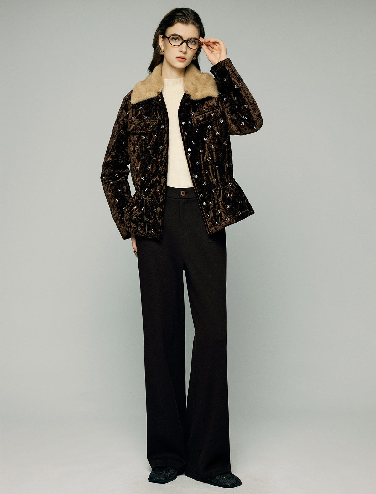 High-Waist Pocket Straight-Leg Pants
