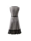Striped Sleeveless Belted Dress