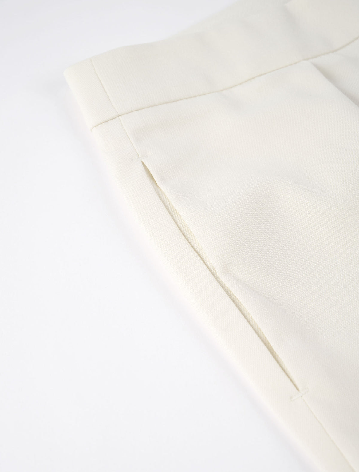 High Waist Pleated Wide Leg White Dress Pants