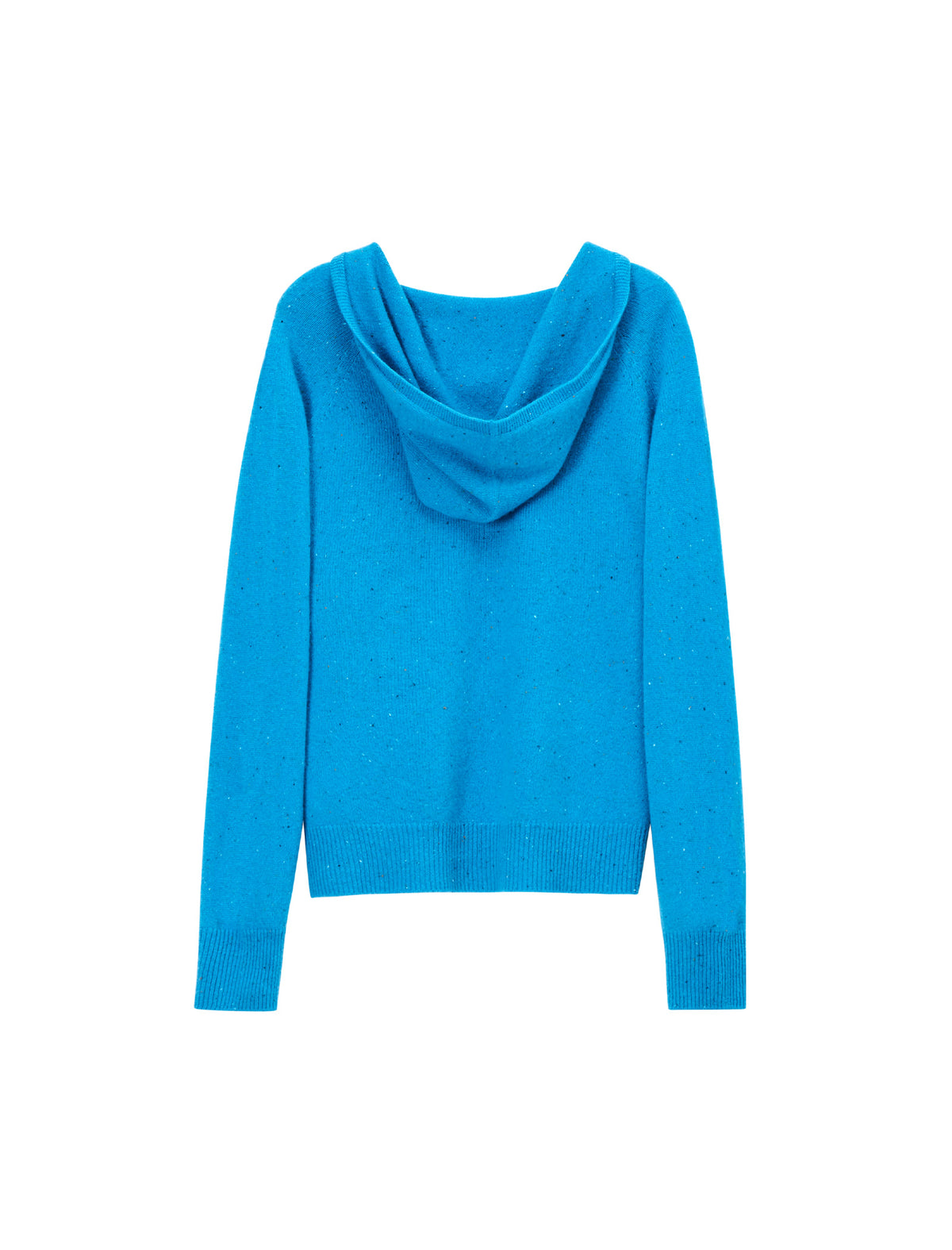Wool Blend Hooded V-Neck Relaxed Sweater