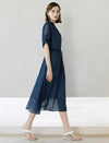 V-Neck Tencel Shirt Dress