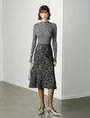 100% Wool Mock Neck Knit Top