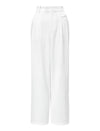 White Wide Leg high-waisted Dress Pants
