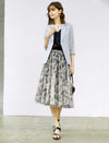 Printed A-Line Skirt