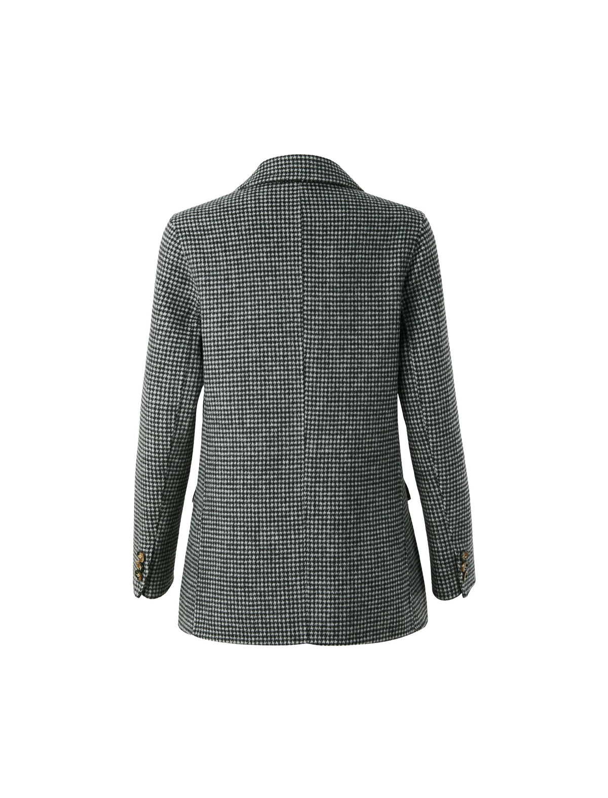 Wool Blend Solid Button-Front Relaxed Blazer