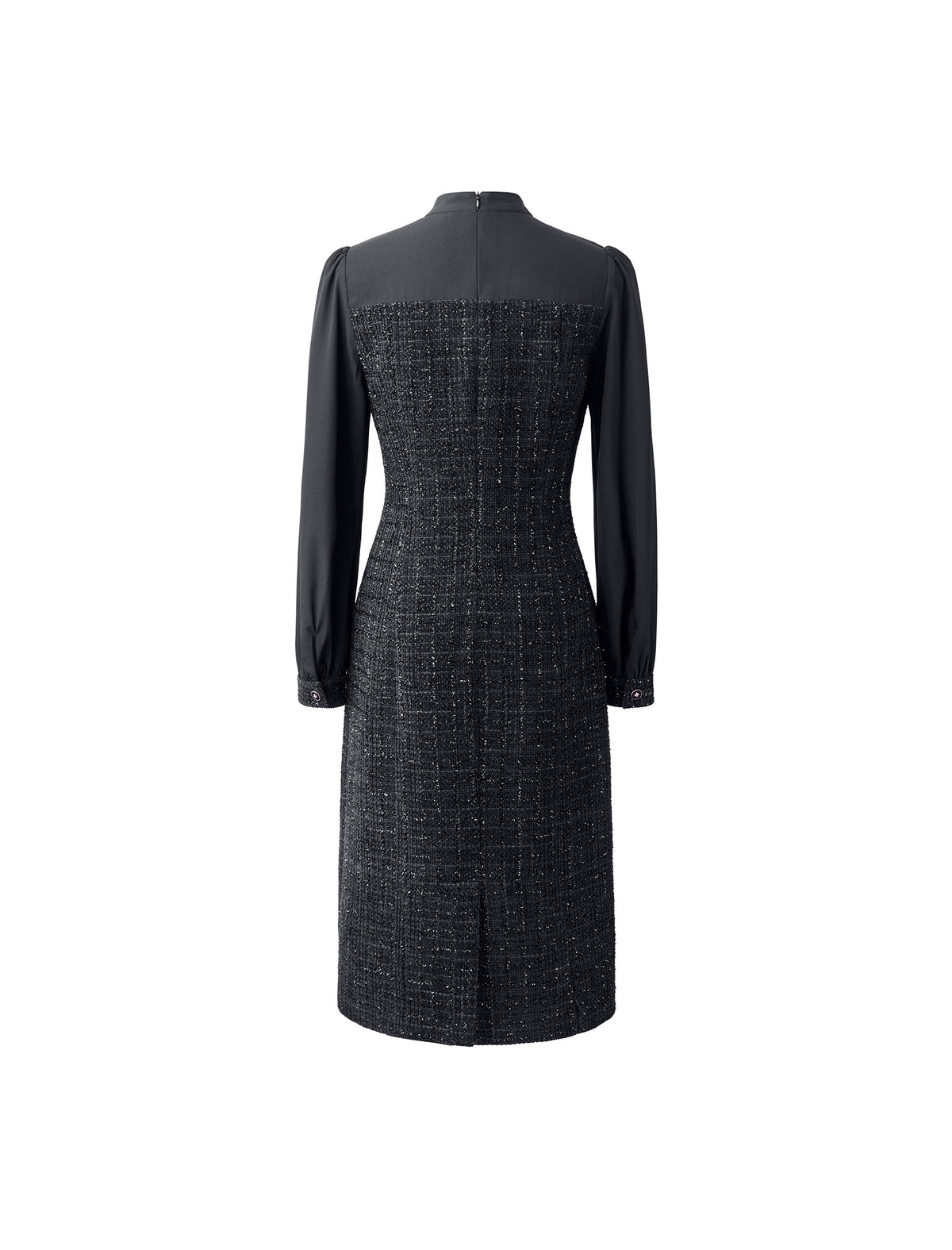 Classic Textured Fitted Dress