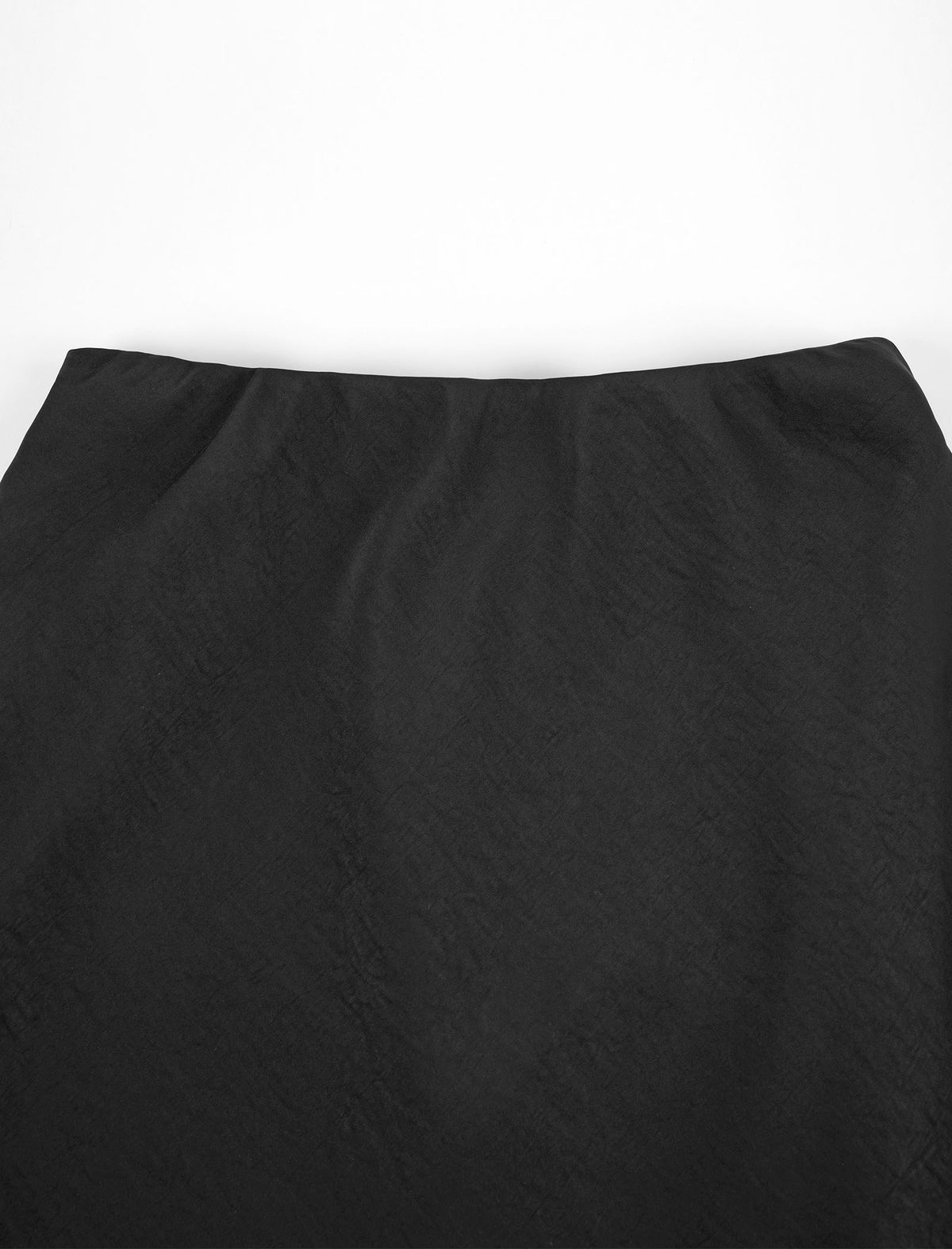 Solid Color Lace Hem Midi Skirt