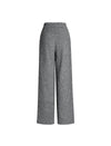 Wool Blend High-Waist Wide-Leg Full-Length Pants