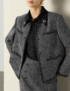 Black Trim Tweed Jacket
