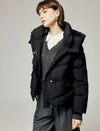 Quilted Zip-Front Pocket Detail Down Jacket