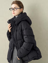 High Collar Hooded Down Jacket