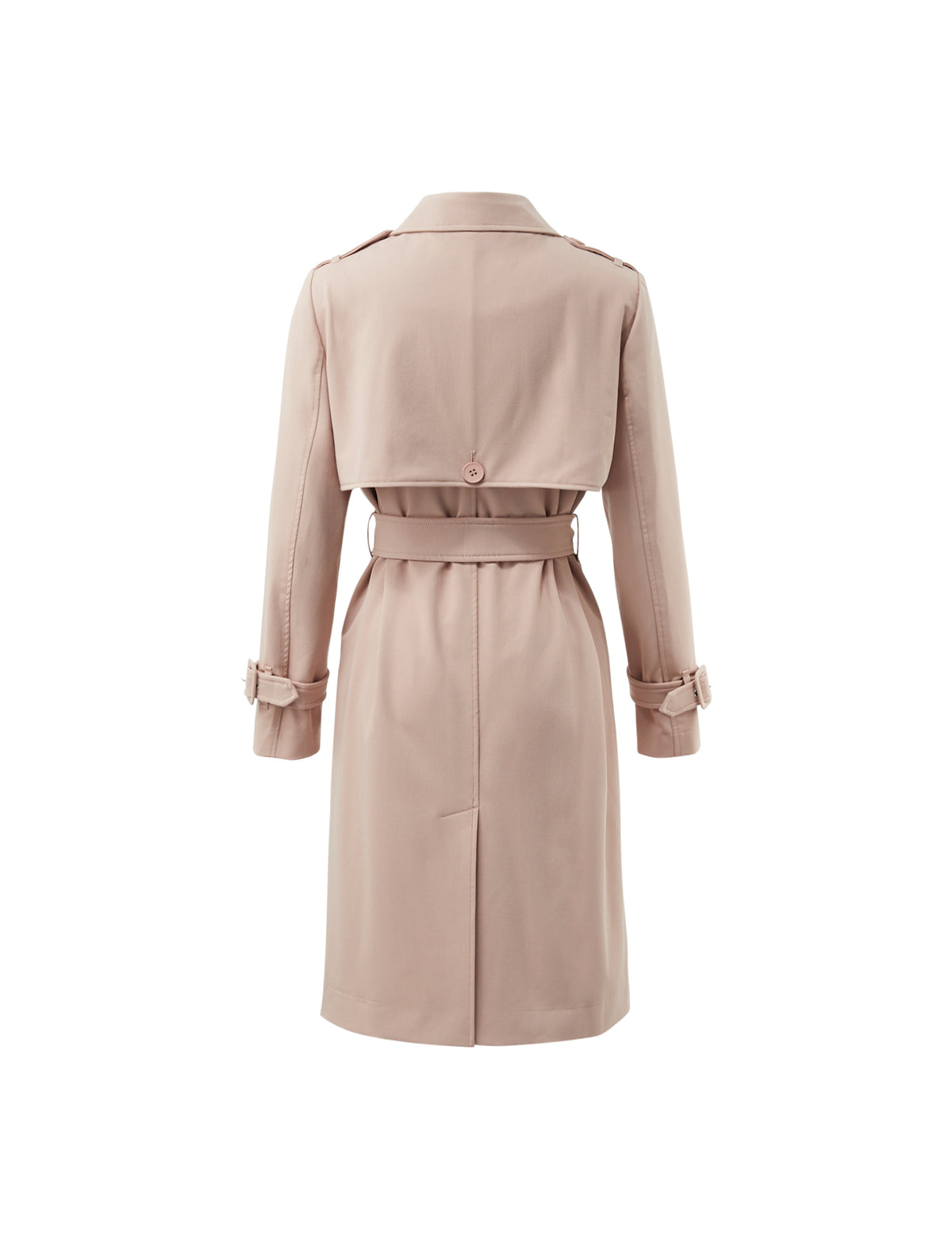 Collared Double-Breasted Belted Relaxed Trench Coat