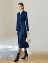 Glitter V-Neck Wrap Midi Dress