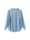 Geometric Print Button Down Blouse