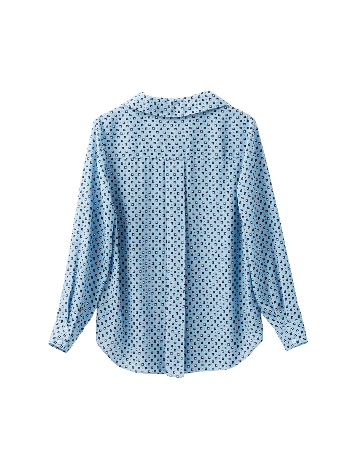 Geometric Print Button Down Blouse