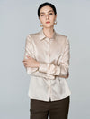 Mulberry Silk Button-Down Shirt