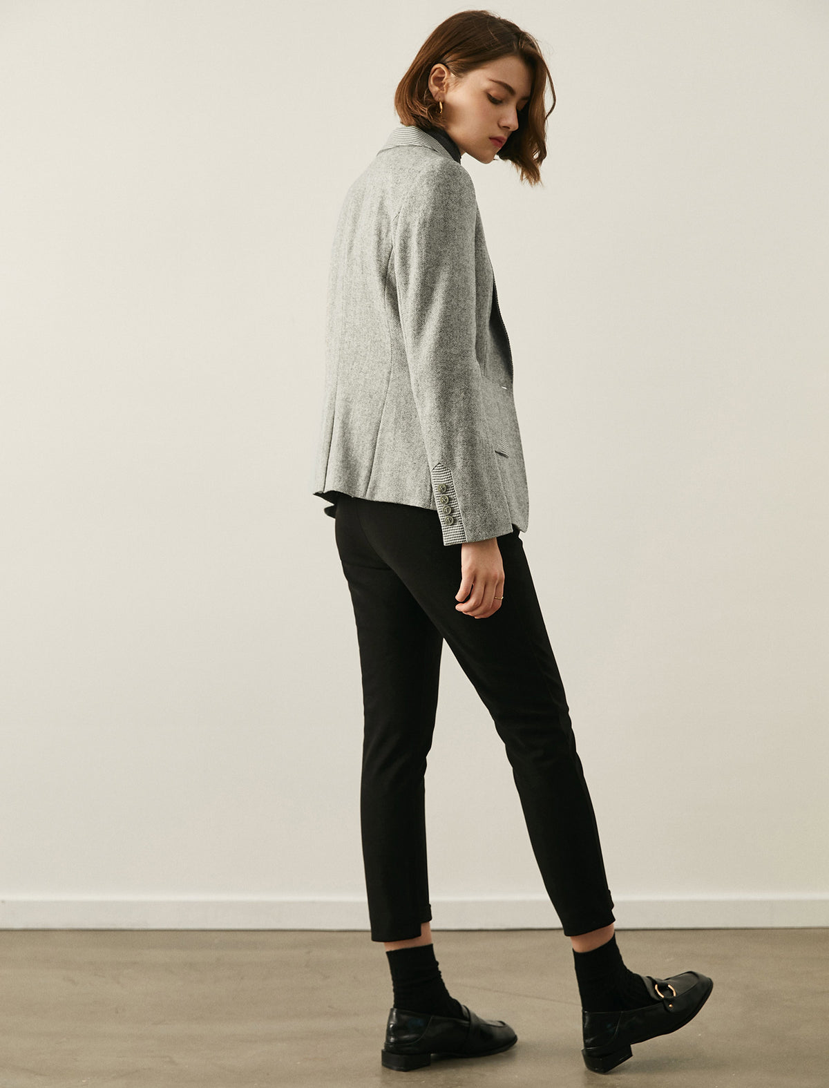 Wool Blend Pocket Blazer