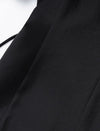 Tencel Blend Asymmetric Wrap Cinched Waist Blazer