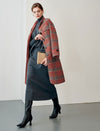 Wool Blend Knit Stand-Collar Raglan-Sleeve Coat