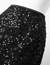 Sequined Back Slit Midi Skirt