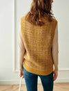 Wool Blend Textured Plaid V-Neck Sweater Vest