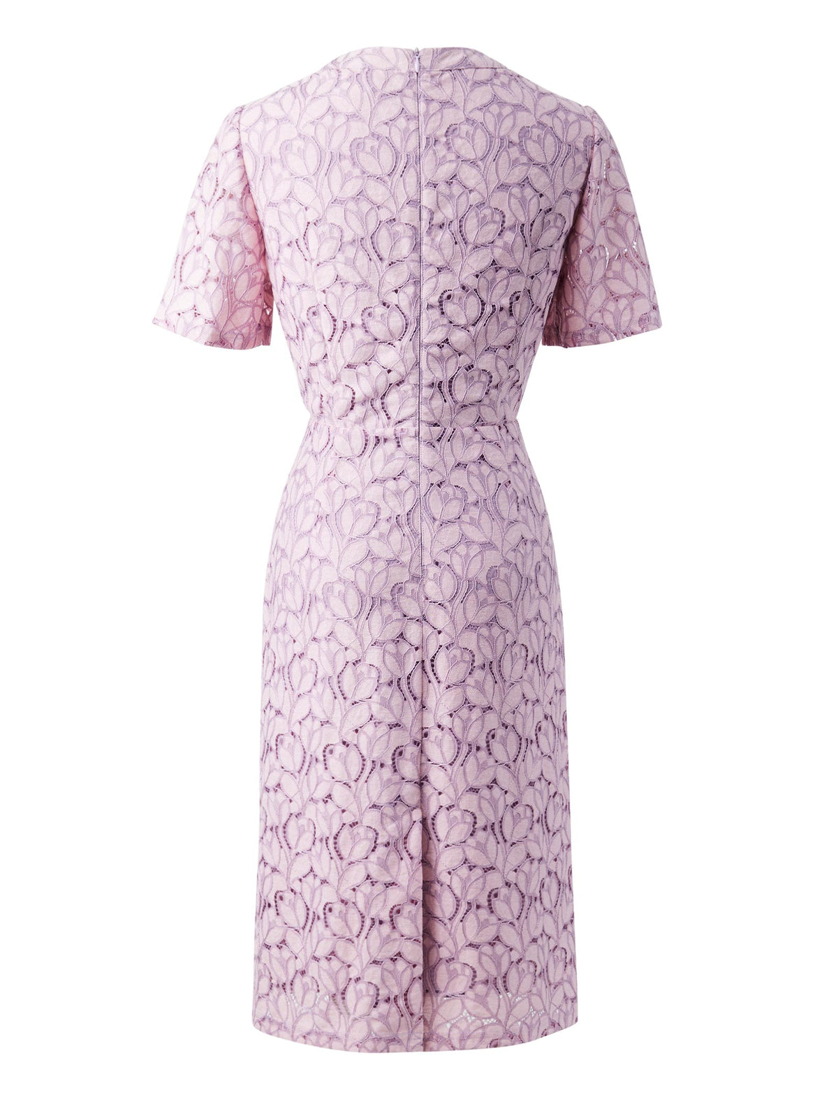 Lilac Floral V-Neck Lace Dress