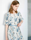 Vintage Floral Silk Dress