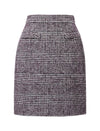 Plaid Wool-Blend Midi Skirt