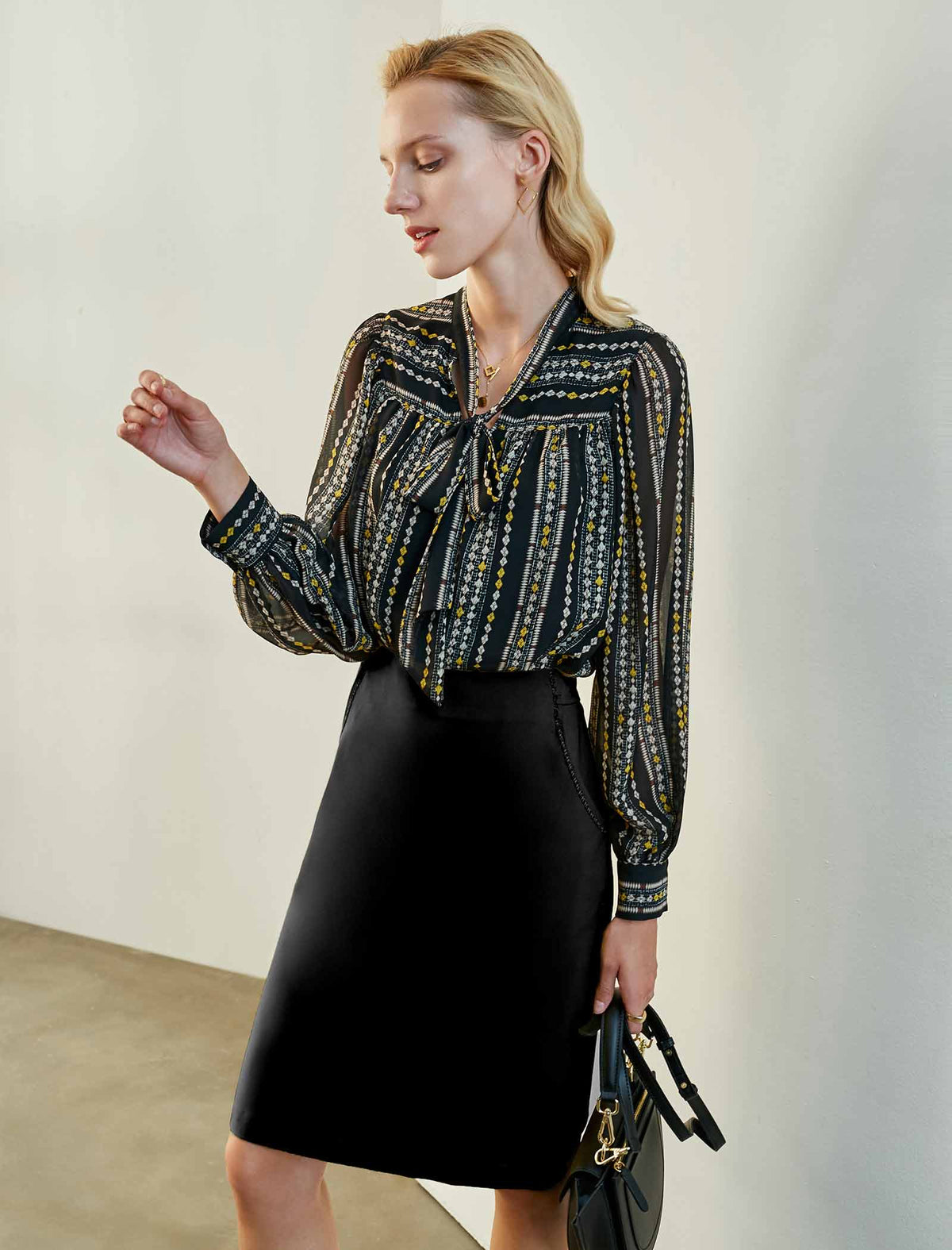 Elegant Workwear A-Line Skirt
