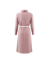 Textured Turtleneck Belted Dress