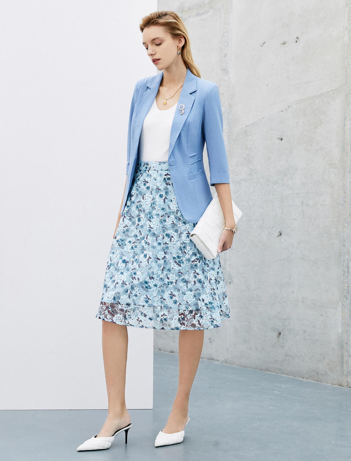 Floral Lace A-Line Skirt