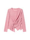 Twist Waist Long Sleeve Blouse