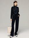 Classic Knit Wide-Leg Pants