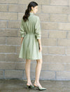 Sage Green Lyocel Trench Coat