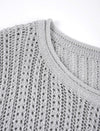 Light Grey Cropped Knit Top