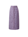 A-Line Mid-Length Textured Midi Skirt