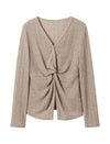 Twisted-Front Knit Top