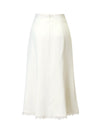 Lace Trim A-Line Midi Skirt