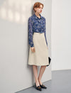 Solid Color Relaxed A-Line Skirt