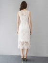 Romantic Embroidered Lace Sleeveless Gown